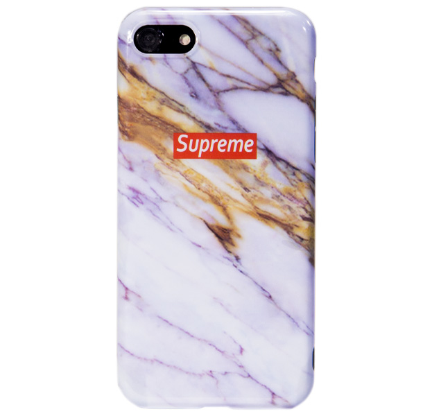 

Чехол-накладка для iPhone 7/8 Marble Collection Brown, Комбинированный
