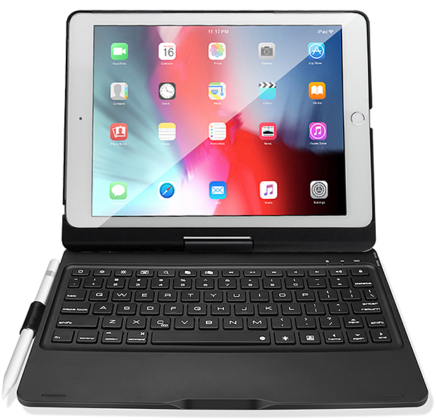 

Черный чехол c беспроводной клавиатурой для iPad 9.7 2017/2018 Dux Ducis