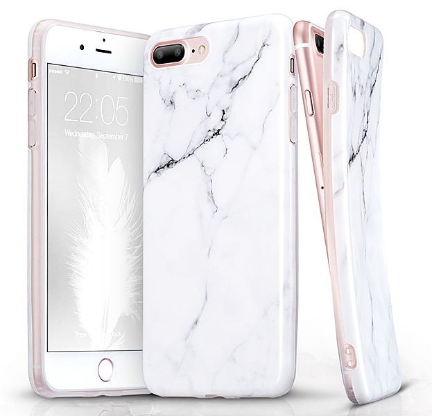 

Чехол-накладка для iPhone 7/8 Plus ESR Vogue Marble Series White, С рисунком