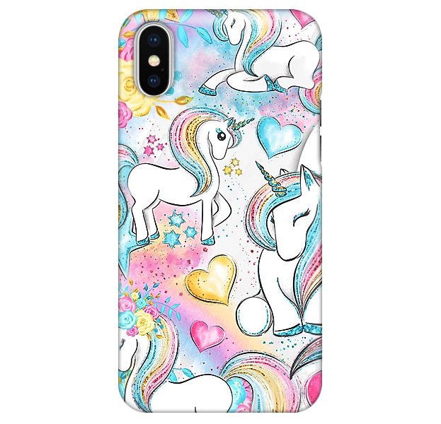 

Чехол-накладка для iPhone XS Max Unicorns Theme Colorful, С рисунком