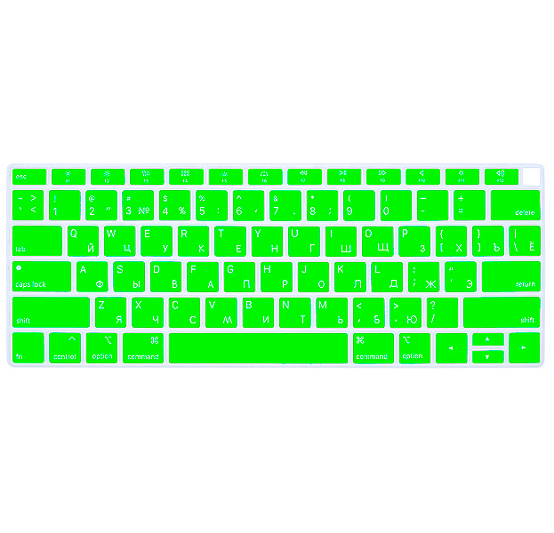 

Зеленая силиконовая накладка на клавиатуру для Macbook Air 13 2018 (US)