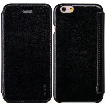 

Черный кожаный чехол-книжка для iPhone 6 HOCO Crystal Classic