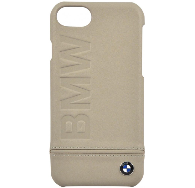 

Темно-бежевый кожаный чехол-накладка для iPhone 7/8 BMW Logo Signature