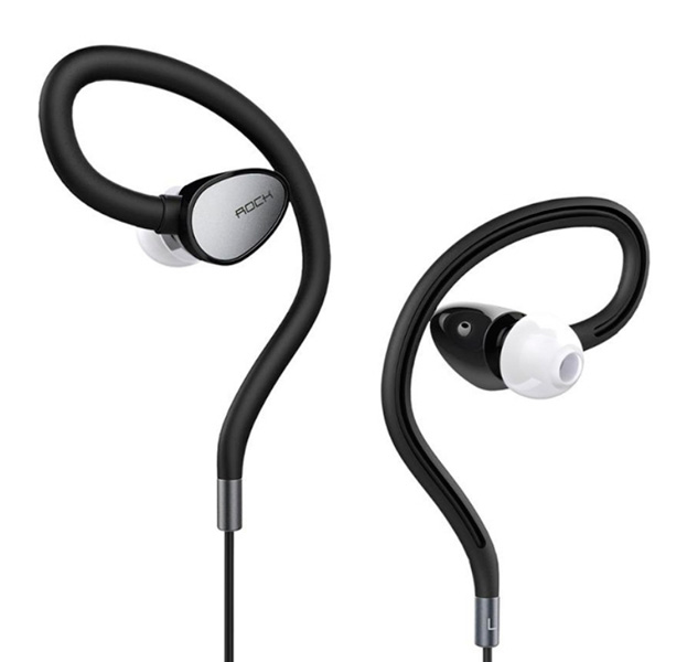 

Черные стерео-наушники Rock Zircon Sport Stereo Earphone