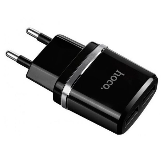 

Черный сетевой блок питания Hoco C12 2xUSB3.0 2.4A