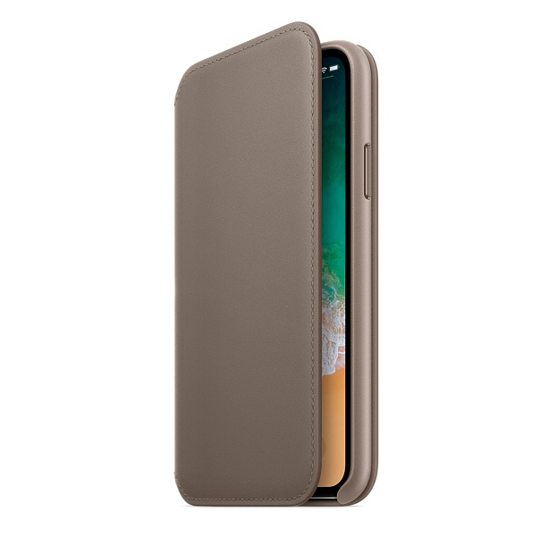 

Бежевый кожаный чехол-книжка для iPhone X/XS Leather Folio Case MQRY2FE/A
