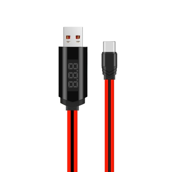 

Красный USB-кабель Type-C Hoco U29 with LED Display