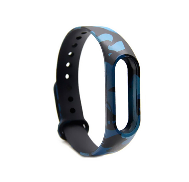 

Цветной ремешок для браслета Xiaomi Mi Band 2 (Синий камуфляж)