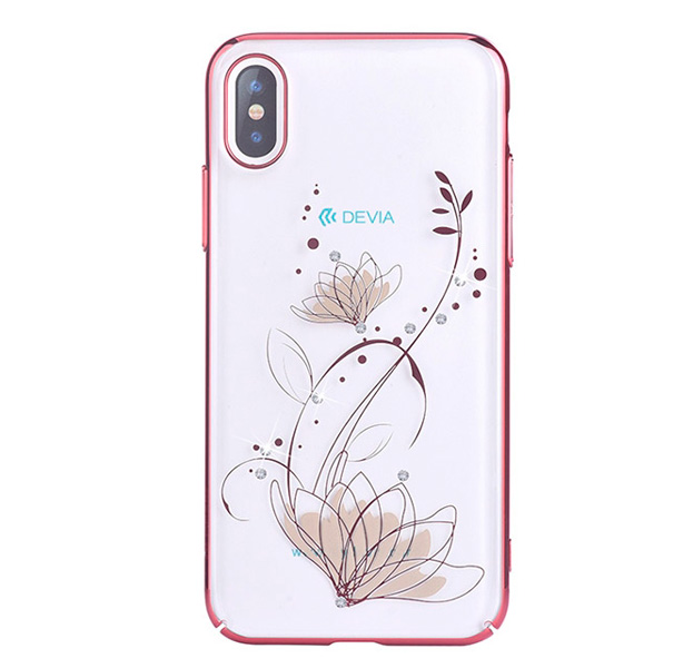 

Чехол-накладка для iPhone X/XS Devia Crystal Lotus Rose Gold, Розовый