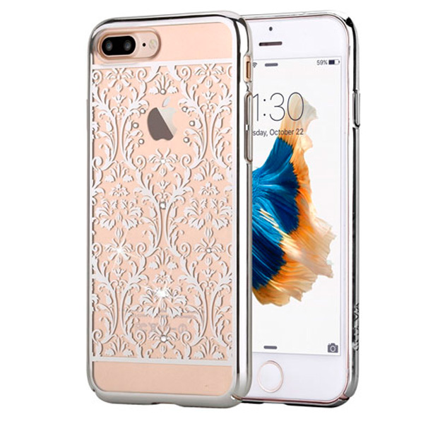 

Прозрачный чехол для iPhone 7/8 Plus Devia Crystal Baroque Silver, Серебристый
