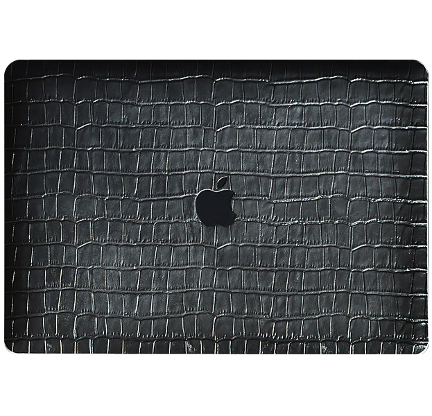 

Кожаная наклейка для Macbook Air 13 Glueskin Black Croco, Черный