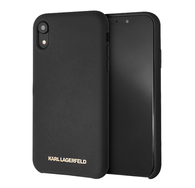 

Черный силиконовый чехол-накладка для iPhone XR Lagerfeld Karl