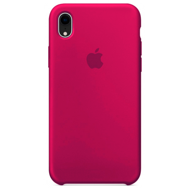 

Малиновый силиконовый чехол для iPhone XR Silicone Case, Красный