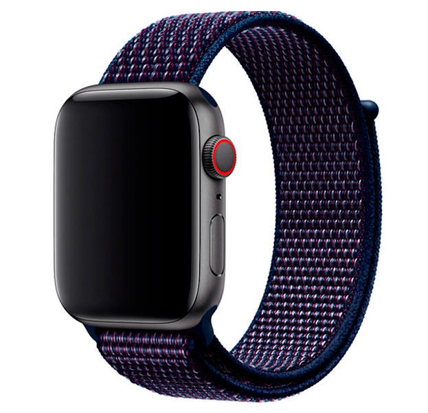 

Сине-фиолетовый нейлоновый ремешок на липучке для Apple Watch 38/40 mm