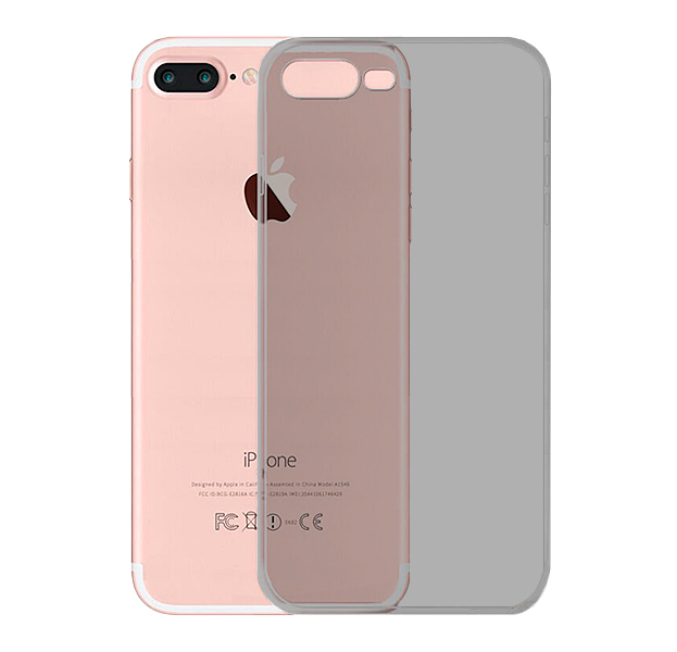 

Черный силиконовый чехол для iPhone 7/8 Plus Transparent Brauffen Case, Полупрозрачный