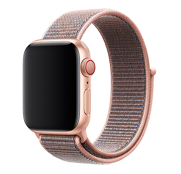 

Пудровый нейлоновый ремешок на липучке для Apple Watch 38/40 mm