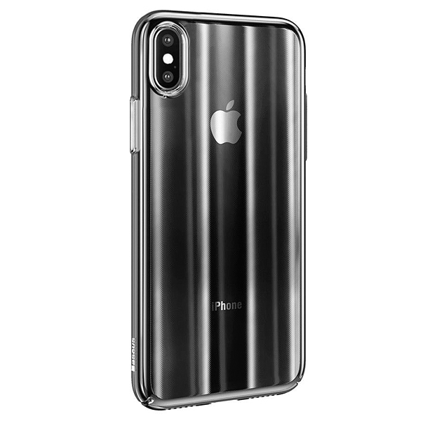 

Чехол-накладка для iPhone XS Max Baseus Aurora Case Transparent Black, Полупрозрачный