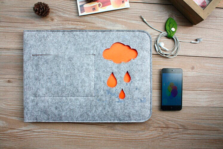 

Серый фетровый чехол для Macbook Air/Pro 13" Cloud Orange
