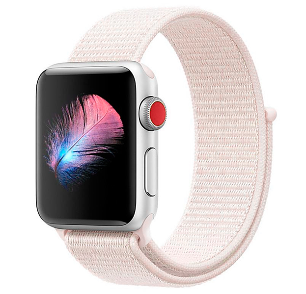 

Нейлоновый ремешок на липучке цвета слоновой кости для Apple Watch 42/44 mm
