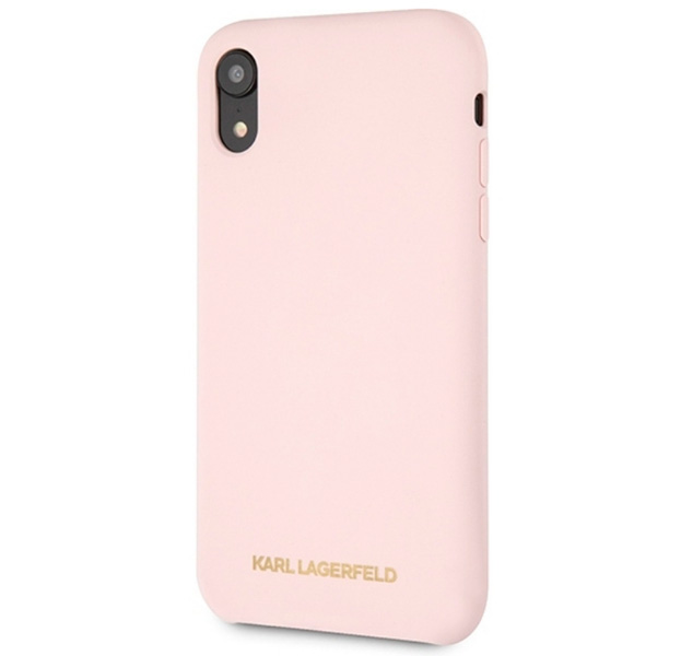 

Светло-розовый силиконовый чехол-накладка для iPhone XR Lagerfeld Karl