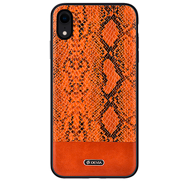 

Чехол-накладка для iPhone XR Devia Python Series Case Brown, Комбинированный