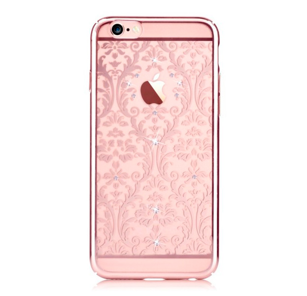 

Прозрачный чехол со стразами для iPhone 6/6S Devia Baroque Rose Gold, Розовый