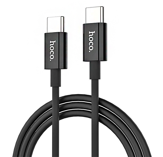

Черный кабель USB Type C/USB Type C Hoco X23 3A 1m