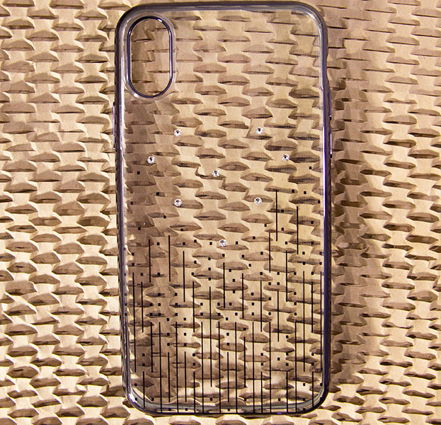 

Силиконовый чехол для iPhone X/XS Devia Crystal Meteor Black, С рисунком