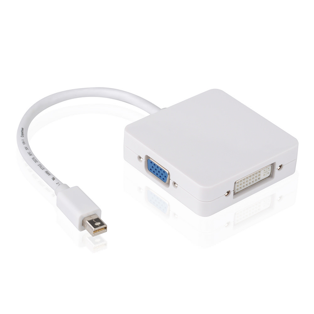 

Переходник Mini DisplayPort to HDMI/DVI/VGA