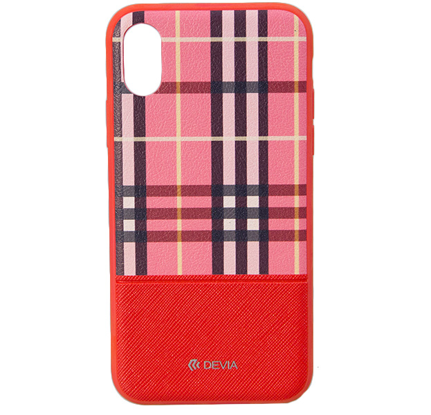 

Красный чехол-накладка для iPhone X/XS Devia Lattice