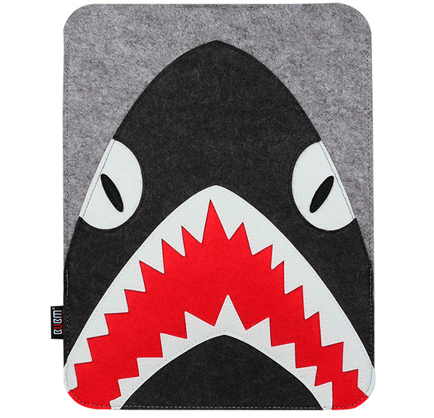 

Серый фетровый чехол-папка для Macbook Pro 13 New 2016 Shark