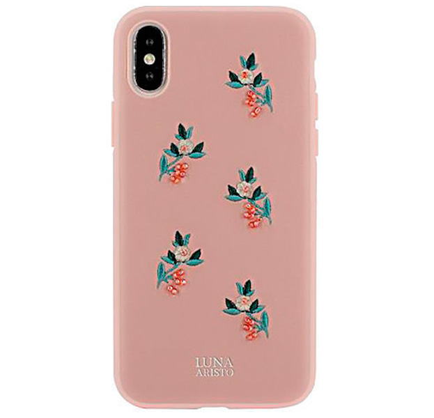 

Розовый кожаный чехол-накладка для iPhone X/XS Luna Aristo Pear Collection