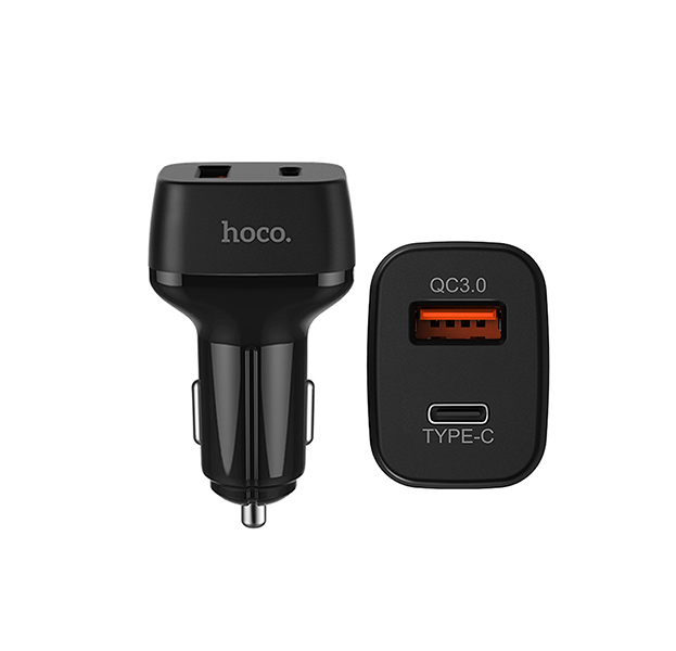 

Автомобильное зарядное устройство Hoco Z15 USB/Type-C QC 3.0