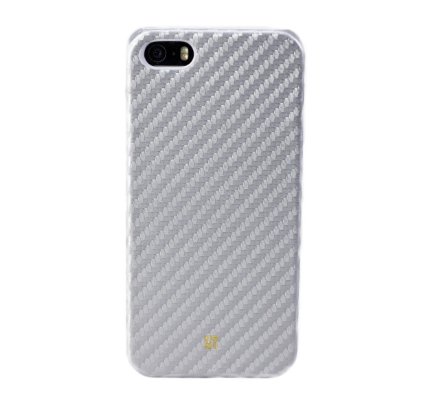 

Чехол-накладка для iPhone 5/5S/SE Just Must Carbon Collection Silver, Серебристый