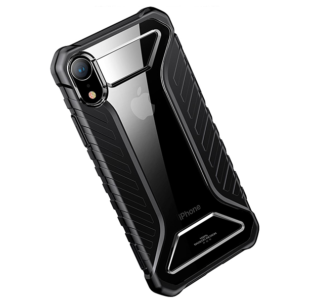 

Противоударный чехол-накладка для iPhone XR Baseus Race Case Black, Прозрачный