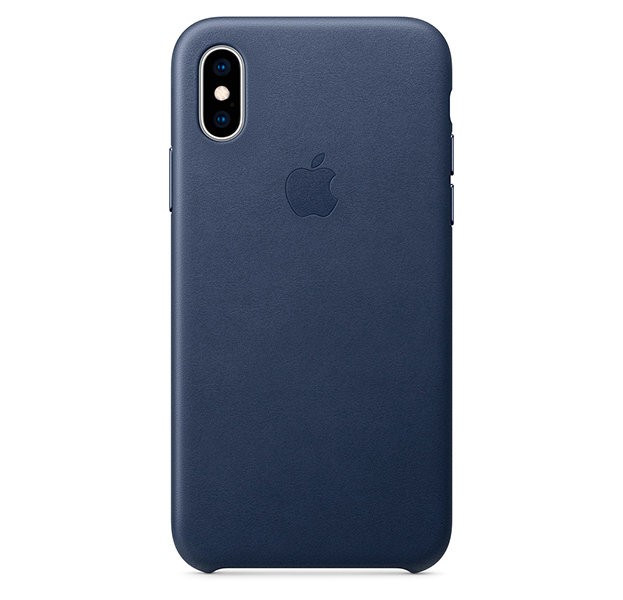 

Синий кожаный чехол для iPhone XS Max Leather Case