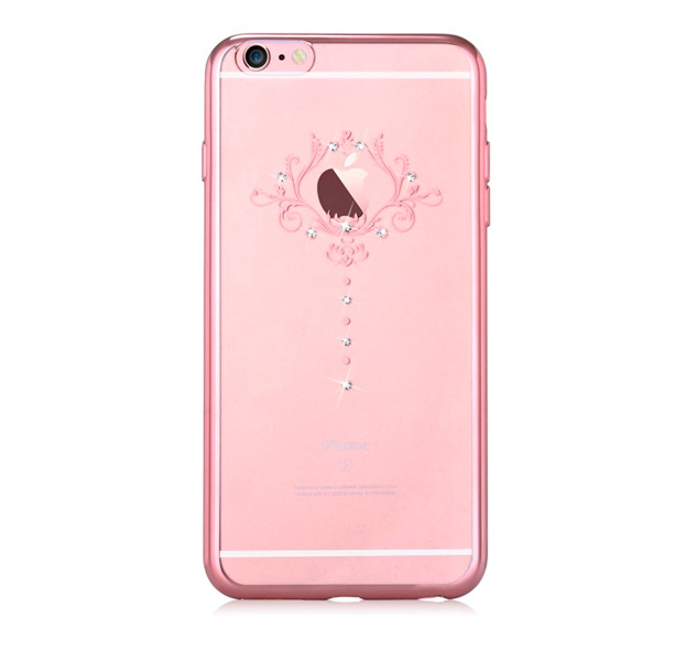 

Прозрачный чехол со стразами для iPhone 6/6s Devia Crystal Iris Rose Gold, Розовый