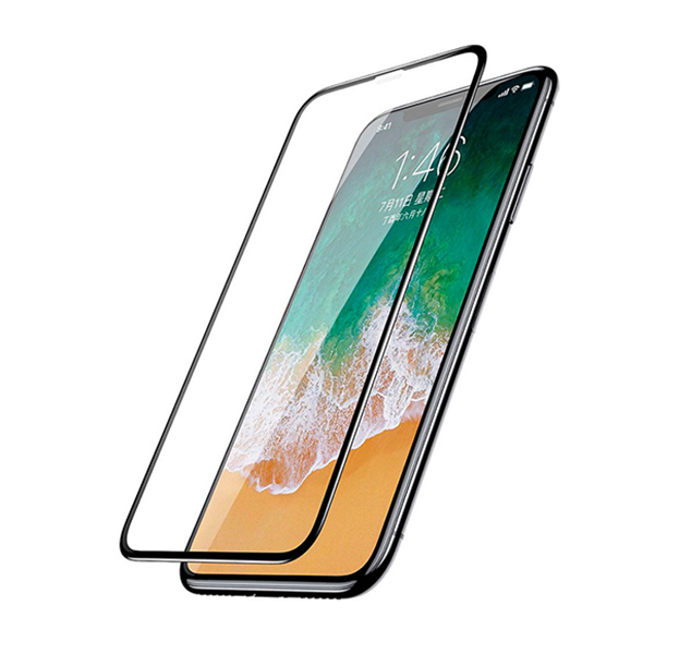 

Черное защитное стекло для iPhone XS Max Baseus Screen Protector 2,5D Tempered Glass