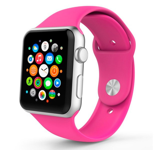 

Ярко-розовый ремешок для Apple Watch 42/44 mm Sport Band