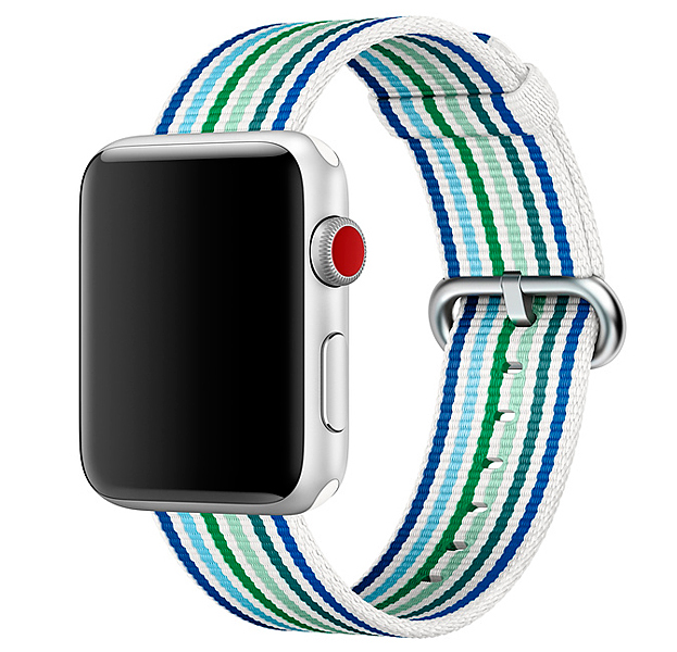 

Нейлоновый ремешок для Apple Watch 42/44 mm Striped Band Blue