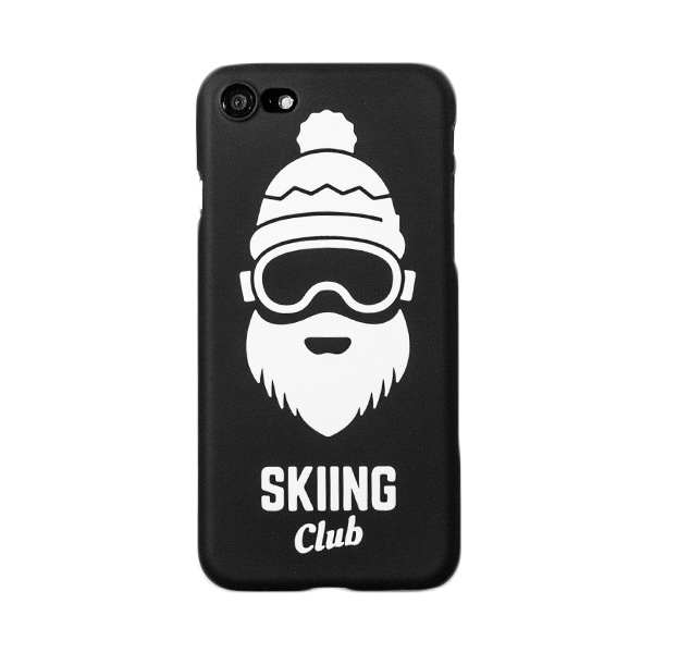 

Чехол-накладка для iPhone 7/8 "Skiing Monochrome Club", Белый