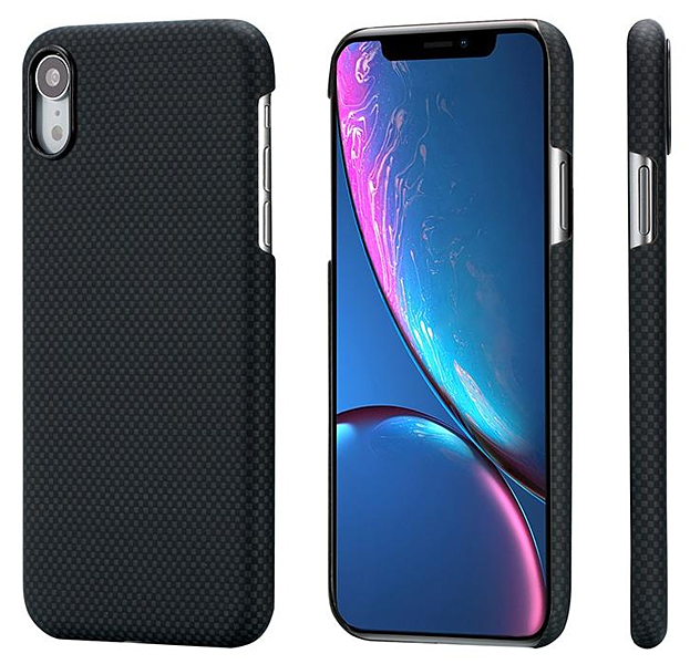 

Кевларовый чехол-накладка для iPhone XR Pitaka Magcase Black, Комбинированный