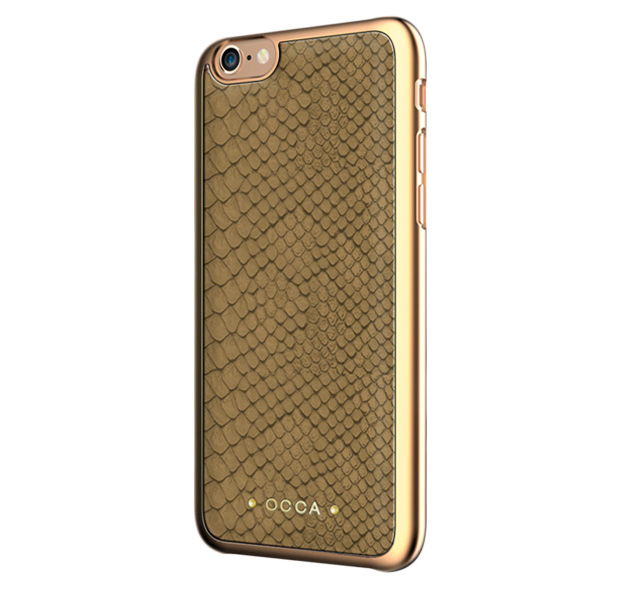 

Кожаный чехол для iPhone 7/8 Occa Wild Collection Khaki, Золотой