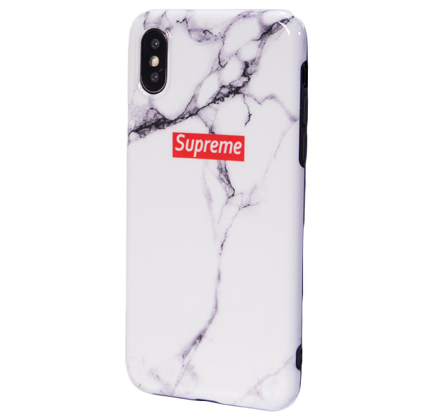 

Чехол-накладка для iPhone X/XS Marble Collection White, Комбинированный