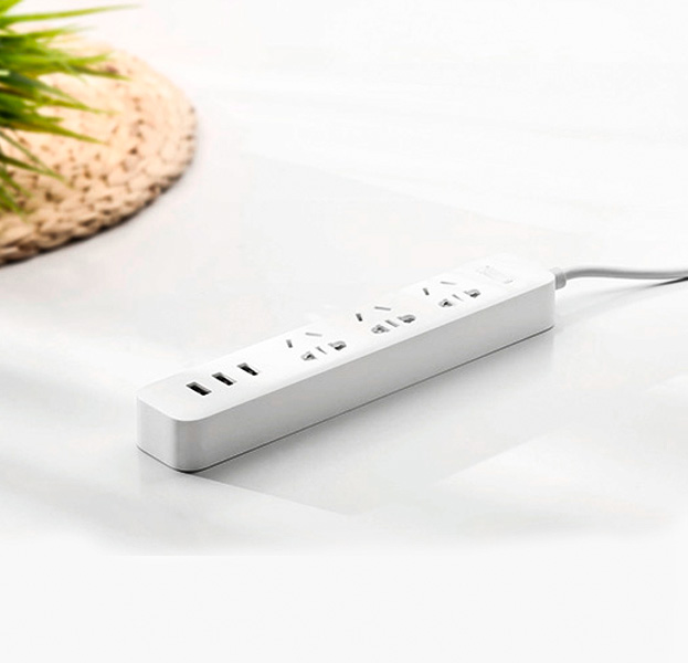 

Удлинитель 3 розетки Xiaomi Mi Power Strip 3 USB White