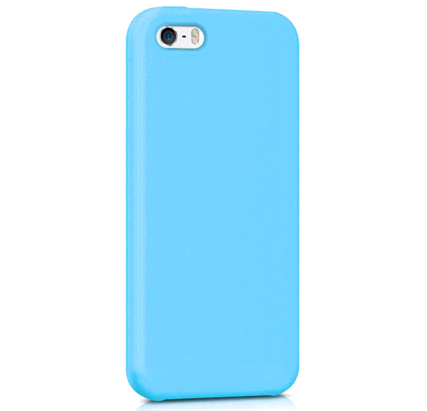 

Голубой матовый чехол для iPhone 5/5S/SE Soft-feel Case