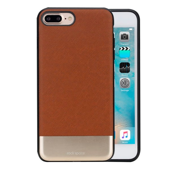 

Коричневый кожаный чехол-накладка для iPhone 7/8 Plus Rock Elite Series
