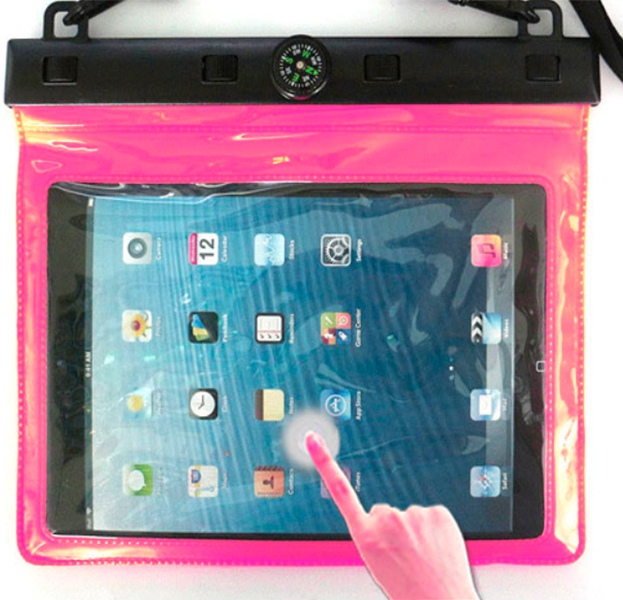 

Розовый водонепроницаемый чехол для iPad Mini с компасом