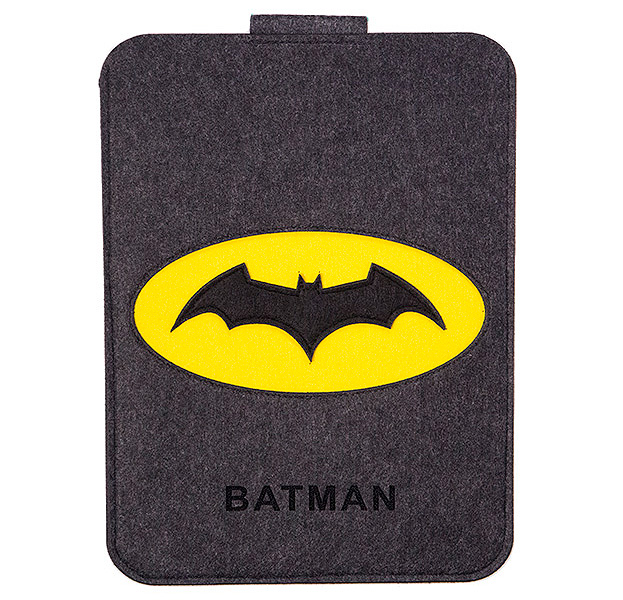 

Черный фетровый чехол-папка для Macbook Pro 15 2016/2017 Batman, С рисунком