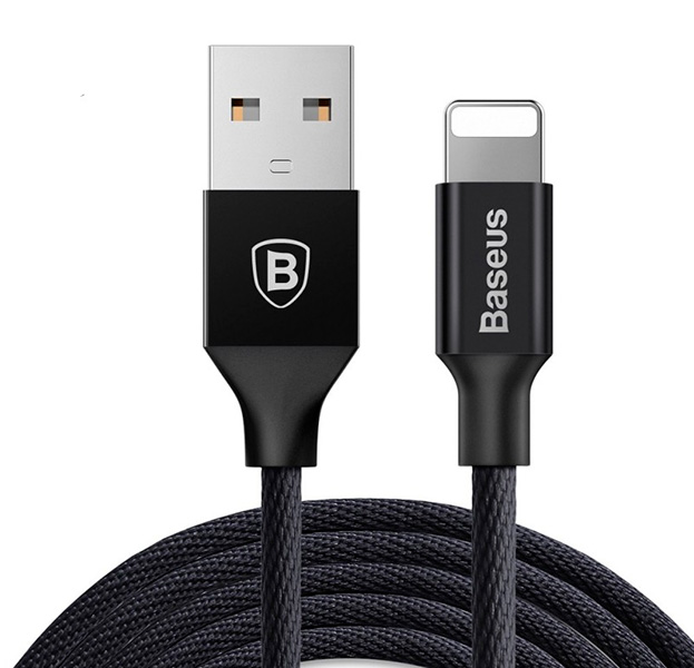 

Черный USB-кабель Lightning Baseus 2А Yiven Cable 1.2m